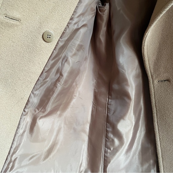 Uniqlo Beige Brown wool peacoat winter Coat preppy old money cottage academia - Picture 6 of 12